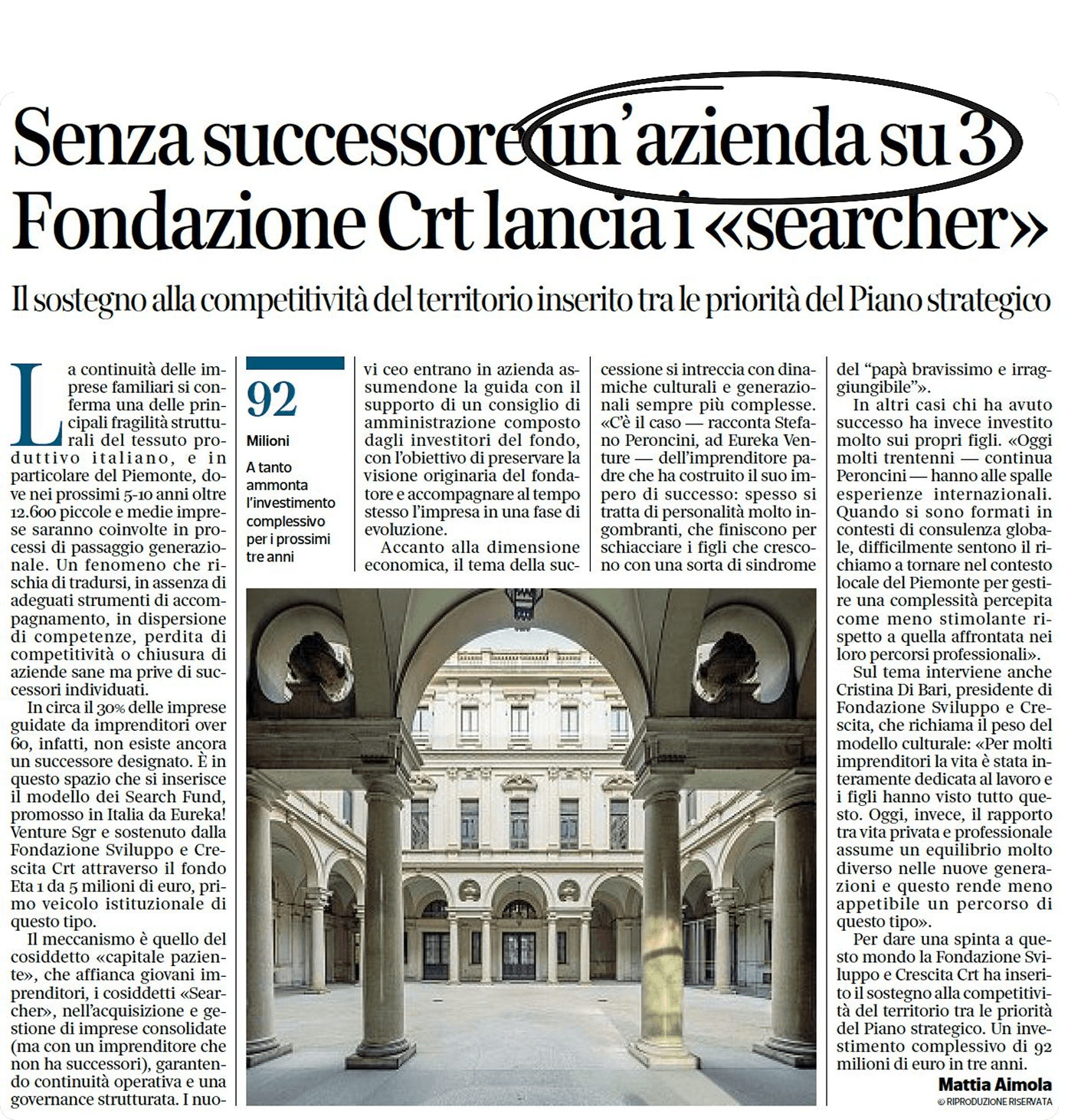 Articolo Fondazione Crt